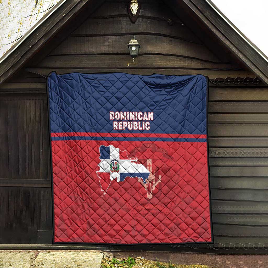 Dominican Republic Quilt Dominicana Flag Map