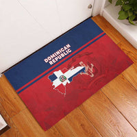 Dominican Republic Rubber Doormat Dominicana Flag Map