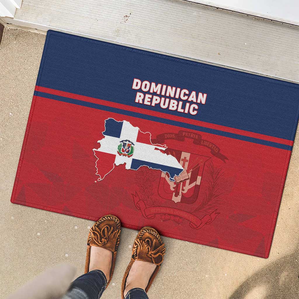 Dominican Republic Rubber Doormat Dominicana Flag Map