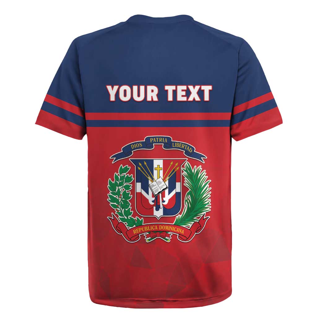 Personalized Dominican Republic Rugby Jersey Dominicana Flag Map