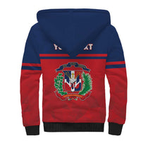 Personalized Dominican Republic Sherpa Hoodie Dominicana Flag Map