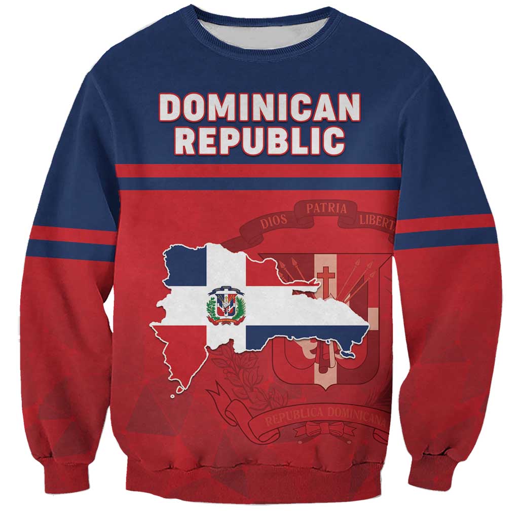 Personalized Dominican Republic Sweatshirt Dominicana Flag Map