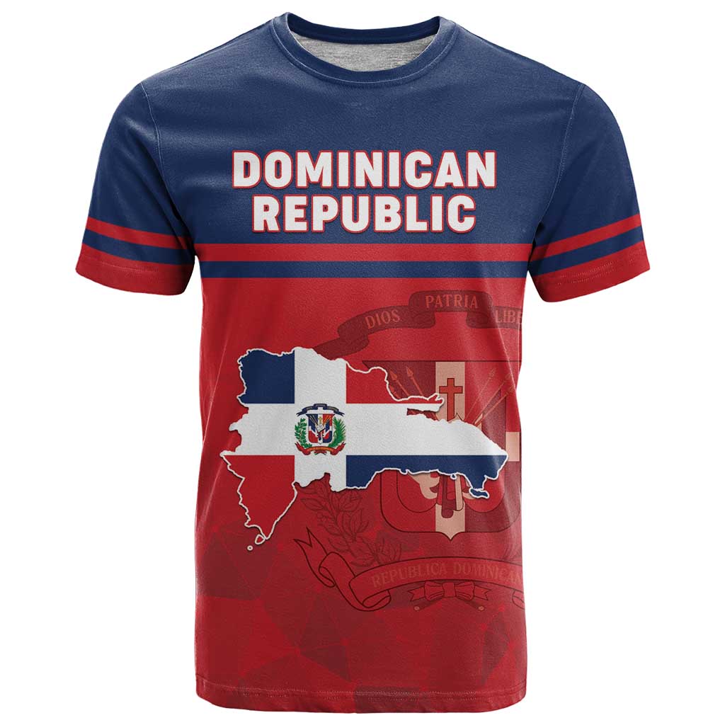 Personalized Dominican Republic T Shirt Dominicana Flag Map