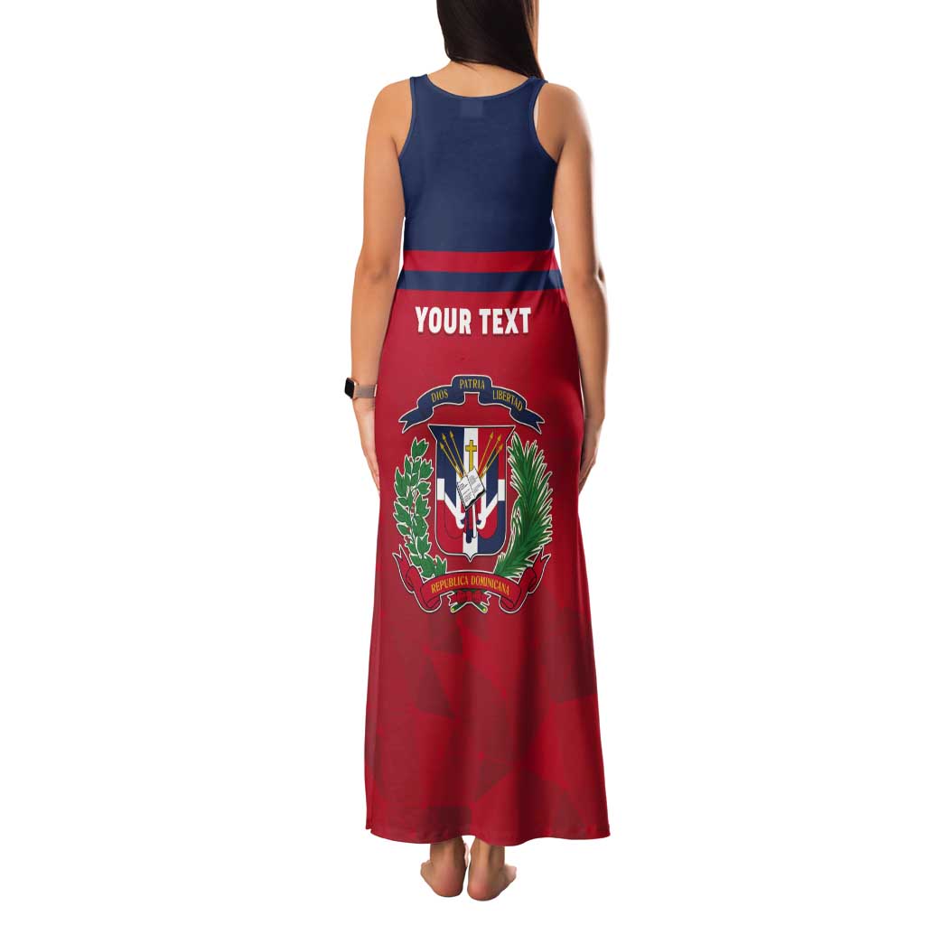 Personalized Dominican Republic Tank Maxi Dress Dominicana Flag Map