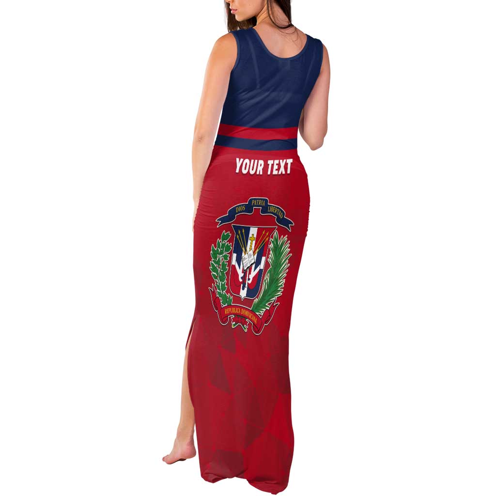 Personalized Dominican Republic Tank Maxi Dress Dominicana Flag Map