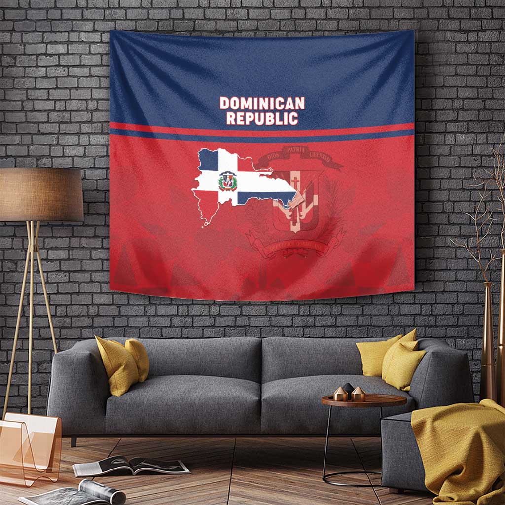 Dominican Republic Tapestry Dominicana Flag Map