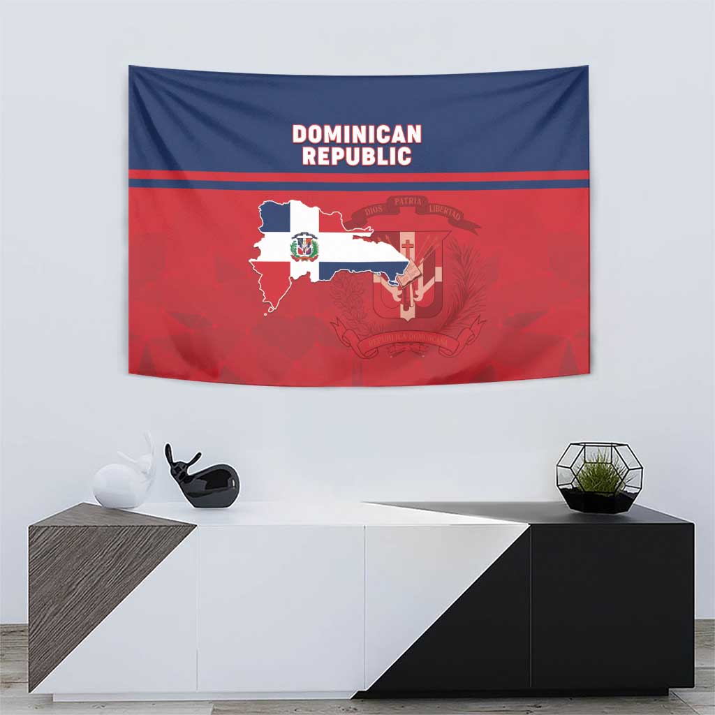 Dominican Republic Tapestry Dominicana Flag Map
