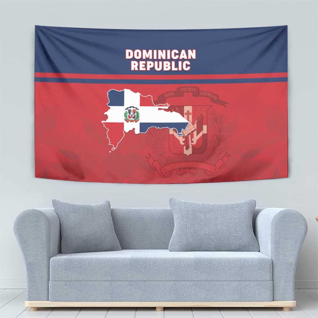 Dominican Republic Tapestry Dominicana Flag Map