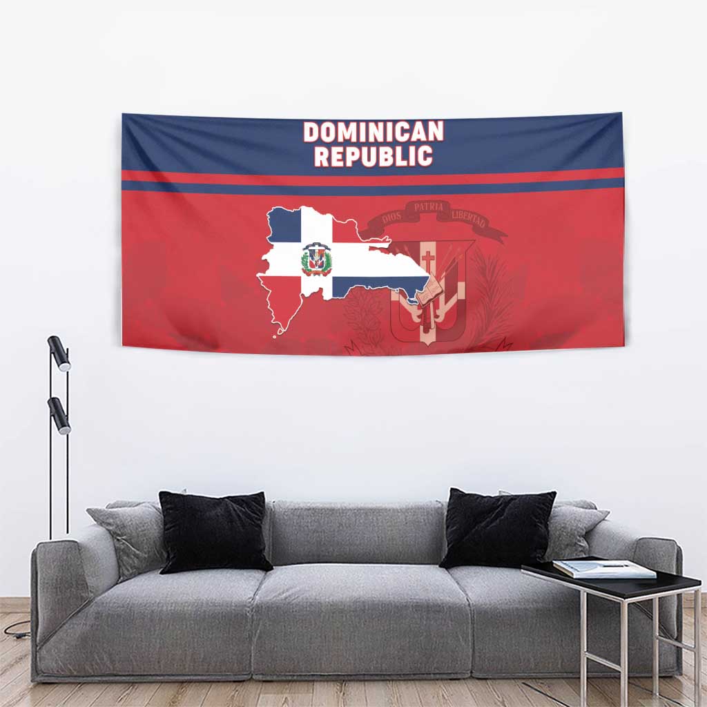 Dominican Republic Tapestry Dominicana Flag Map
