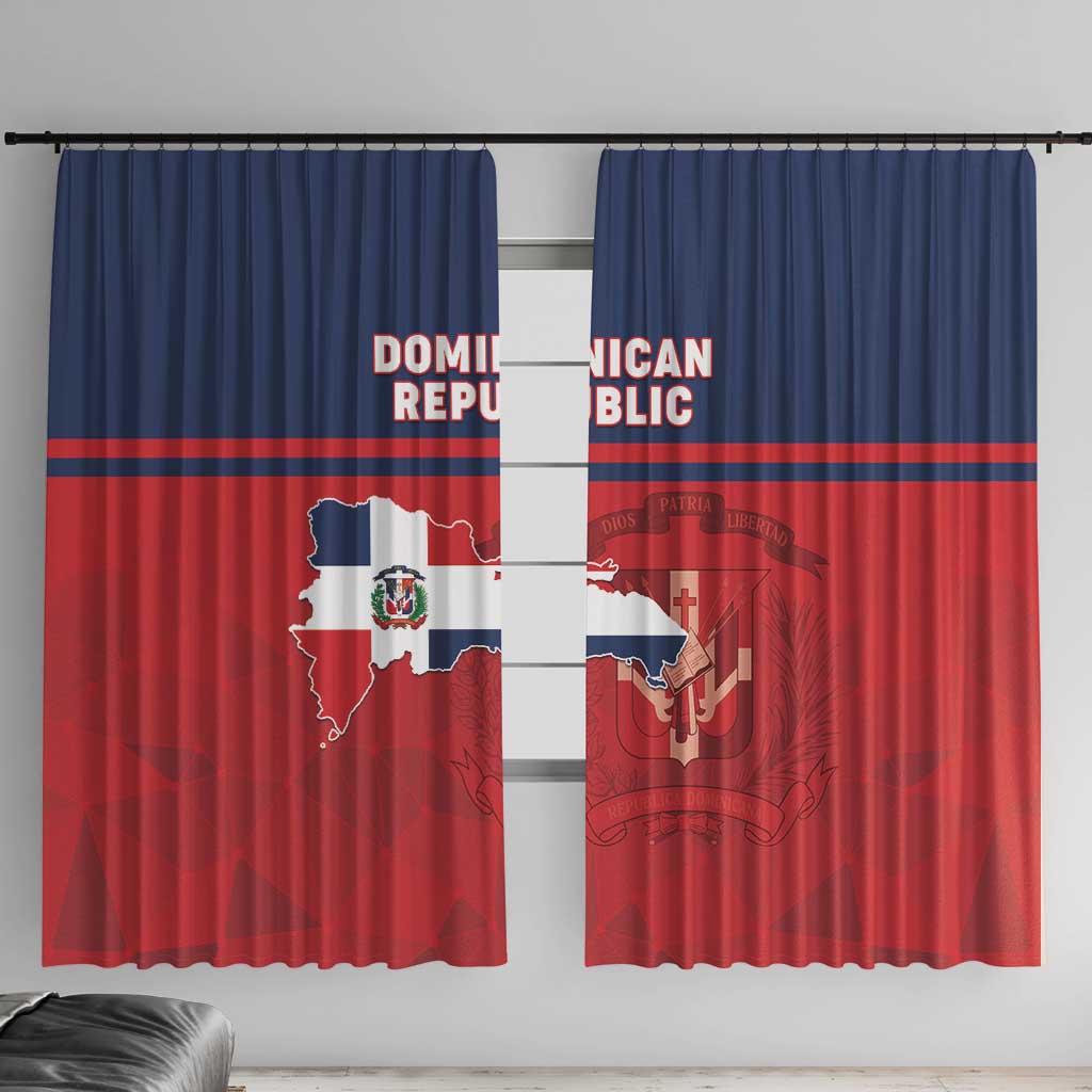 Dominican Republic Window Curtain Dominicana Flag Map