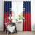 Dominican Republic Window Curtain Dominicana Flag Map