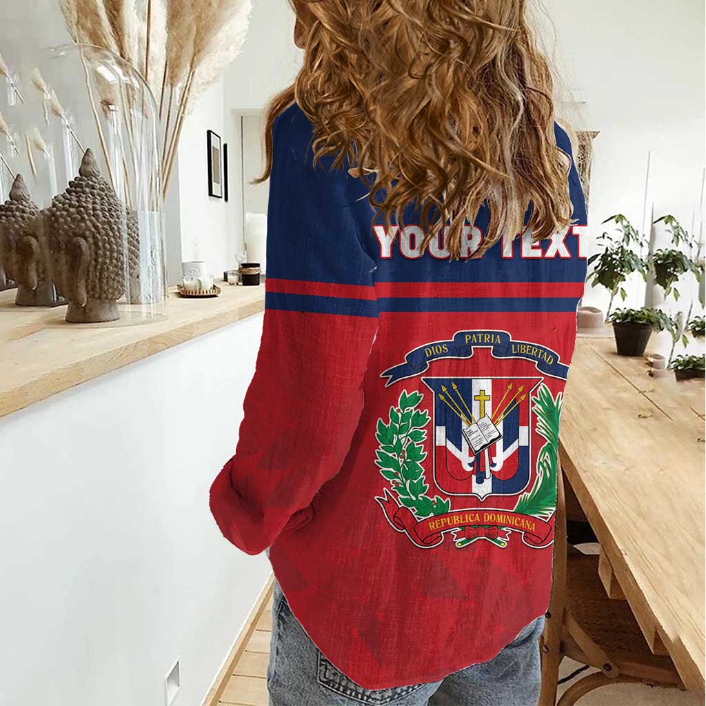 Personalized Dominican Republic Women Casual Shirt Dominicana Flag Map