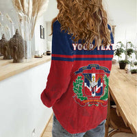 Personalized Dominican Republic Women Casual Shirt Dominicana Flag Map