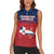 Personalized Dominican Republic Women Sleeveless Polo Shirt Dominicana Flag Map