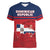 Personalized Dominican Republic Women V-Neck T-Shirt Dominicana Flag Map