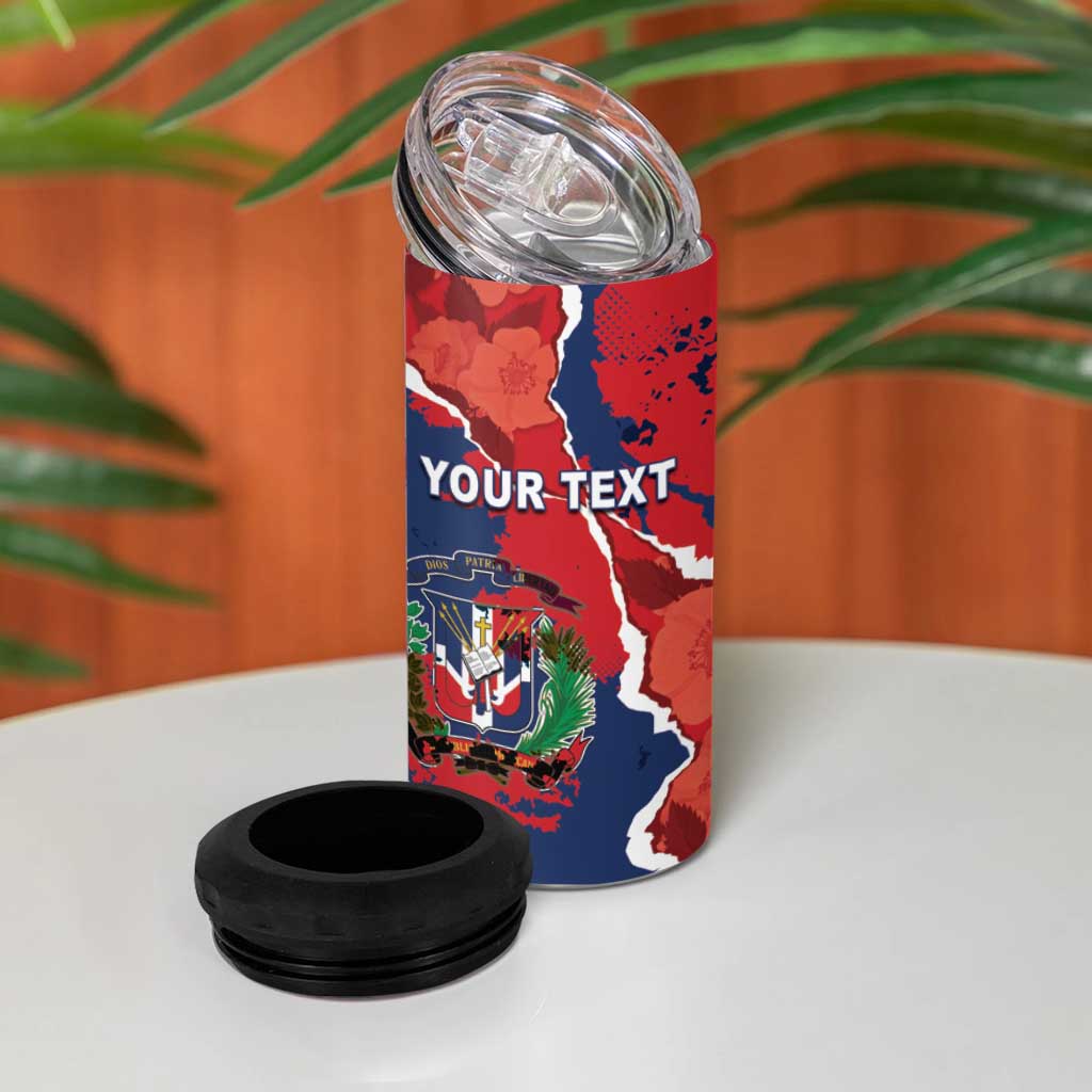 Personalized Dominican Republic 4 in 1 Can Cooler Tumbler Bayahibe Rose Unique Style