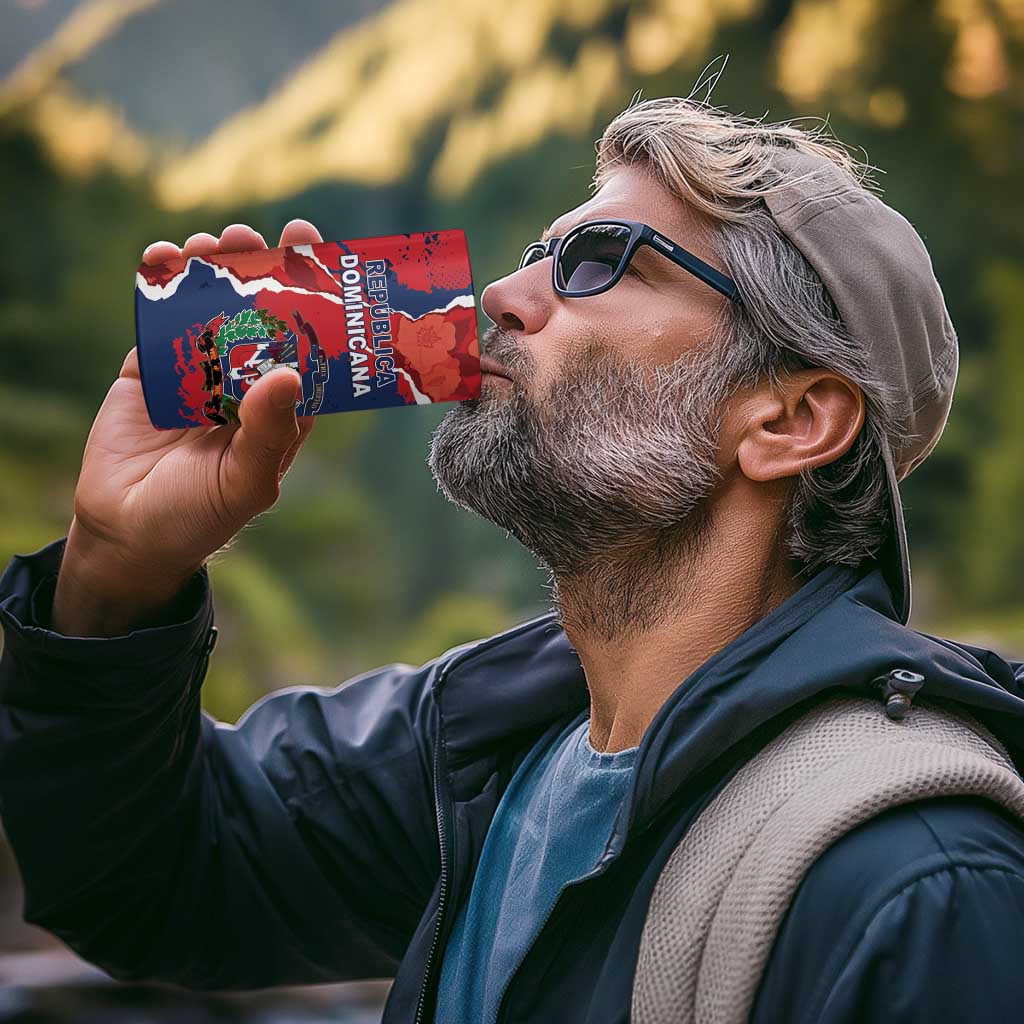 Personalized Dominican Republic 4 in 1 Can Cooler Tumbler Bayahibe Rose Unique Style