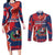 Personalized Dominican Republic Couples Matching Long Sleeve Bodycon Dress and Long Sleeve Button Shirt Bayahibe Rose Unique Style