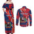 Personalized Dominican Republic Couples Matching Off Shoulder Maxi Dress and Long Sleeve Button Shirt Bayahibe Rose Unique Style
