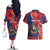 Personalized Dominican Republic Couples Matching Off The Shoulder Long Sleeve Dress and Hawaiian Shirt Bayahibe Rose Unique Style