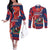 Personalized Dominican Republic Couples Matching Off The Shoulder Long Sleeve Dress and Long Sleeve Button Shirt Bayahibe Rose Unique Style