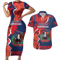 Personalized Dominican Republic Couples Matching Short Sleeve Bodycon Dress and Hawaiian Shirt Bayahibe Rose Unique Style