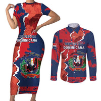 Personalized Dominican Republic Couples Matching Short Sleeve Bodycon Dress and Long Sleeve Button Shirt Bayahibe Rose Unique Style