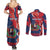 Personalized Dominican Republic Couples Matching Summer Maxi Dress and Long Sleeve Button Shirt Bayahibe Rose Unique Style