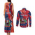 Personalized Dominican Republic Couples Matching Tank Maxi Dress and Long Sleeve Button Shirt Bayahibe Rose Unique Style