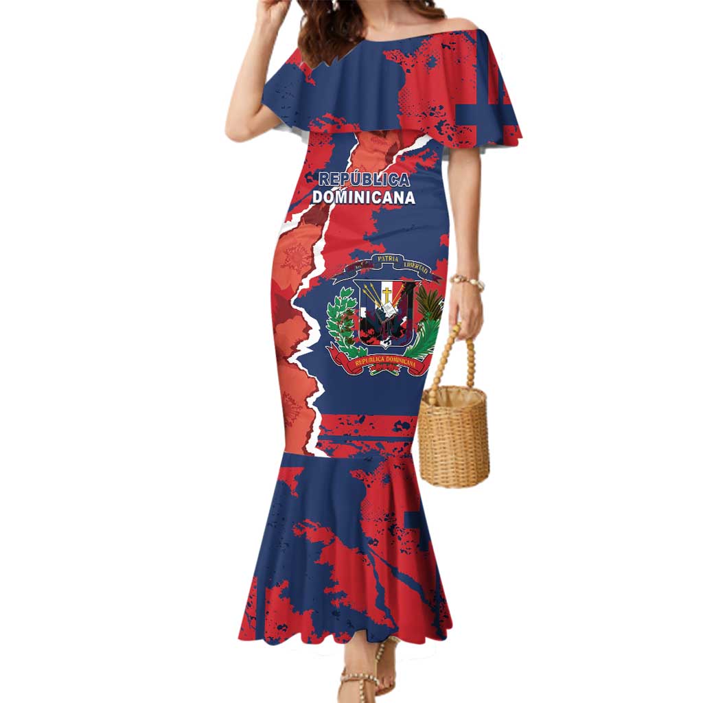 Personalized Dominican Republic Family Matching Mermaid Dress and Hawaiian Shirt Bayahibe Rose Unique Style