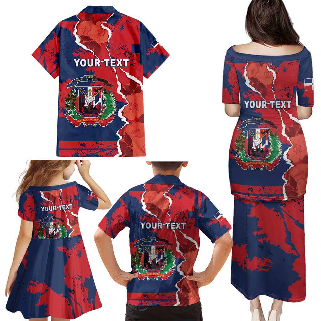 Personalized Dominican Republic Family Matching Puletasi and Hawaiian Shirt Bayahibe Rose Unique Style
