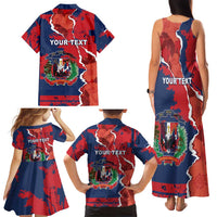 Personalized Dominican Republic Family Matching Tank Maxi Dress and Hawaiian Shirt Bayahibe Rose Unique Style