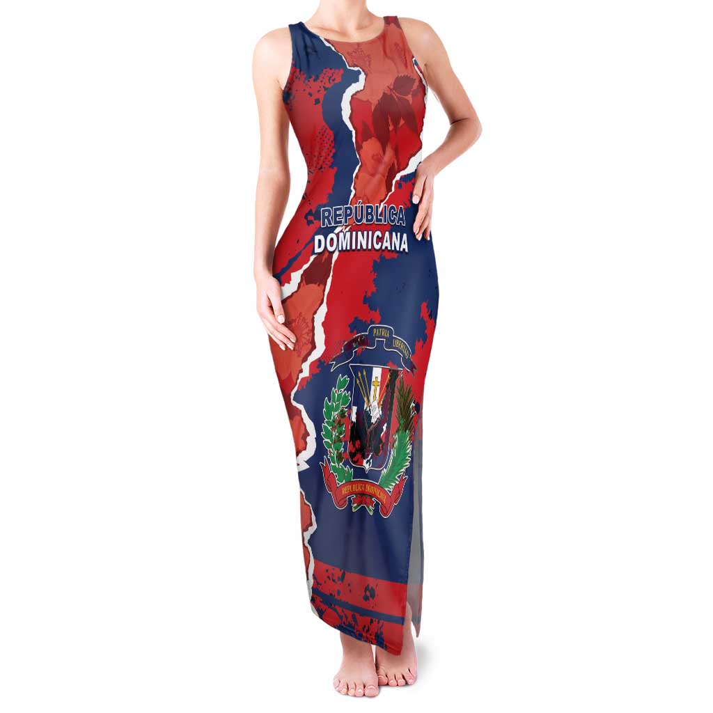 Personalized Dominican Republic Family Matching Tank Maxi Dress and Hawaiian Shirt Bayahibe Rose Unique Style