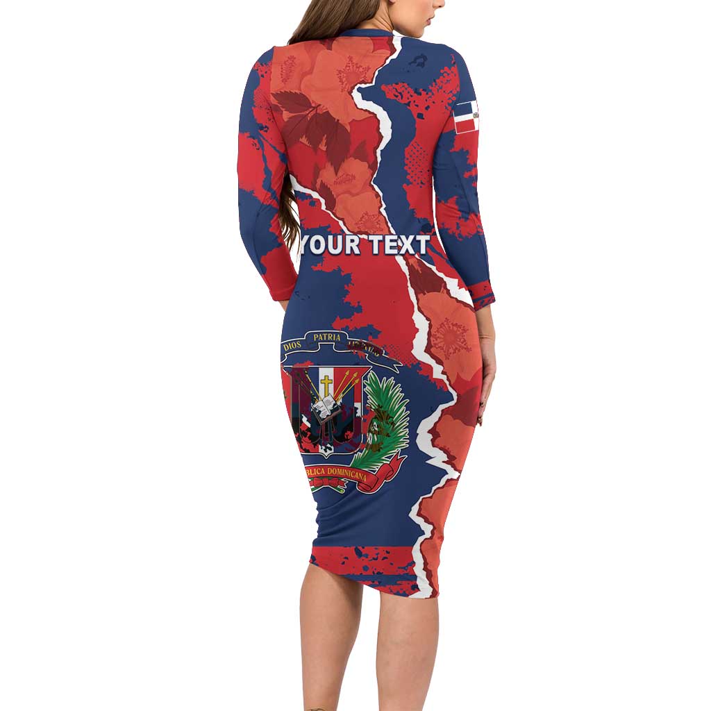Personalized Dominican Republic Long Sleeve Bodycon Dress Bayahibe Rose Unique Style