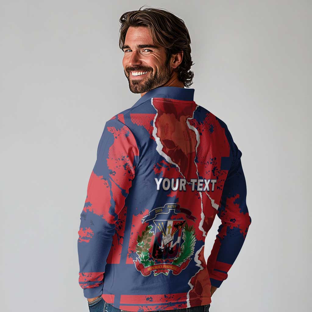 Personalized Dominican Republic Long Sleeve Polo Shirt Bayahibe Rose Unique Style