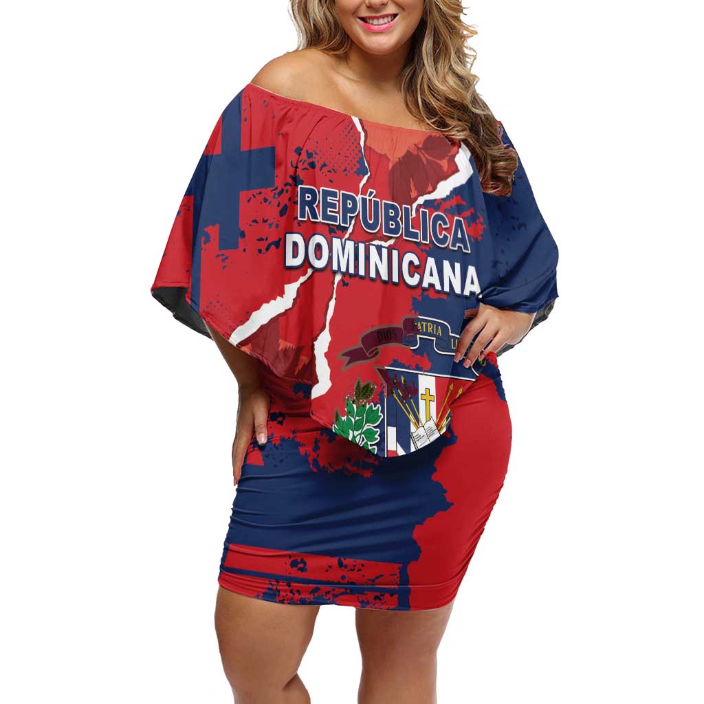Personalized Dominican Republic Off Shoulder Short Dress Bayahibe Rose Unique Style