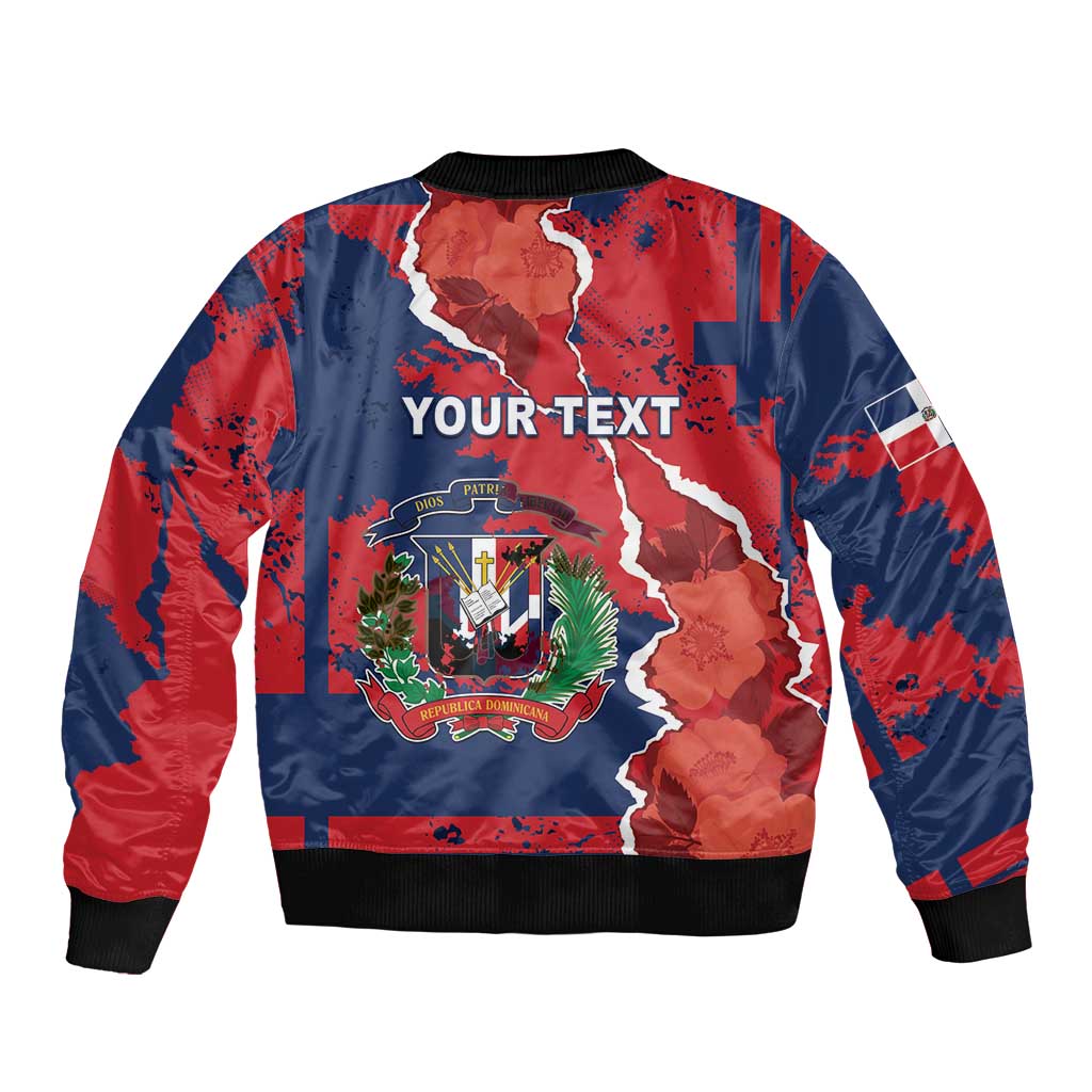 Personalized Dominican Republic Sleeve Zip Bomber Jacket Bayahibe Rose Unique Style