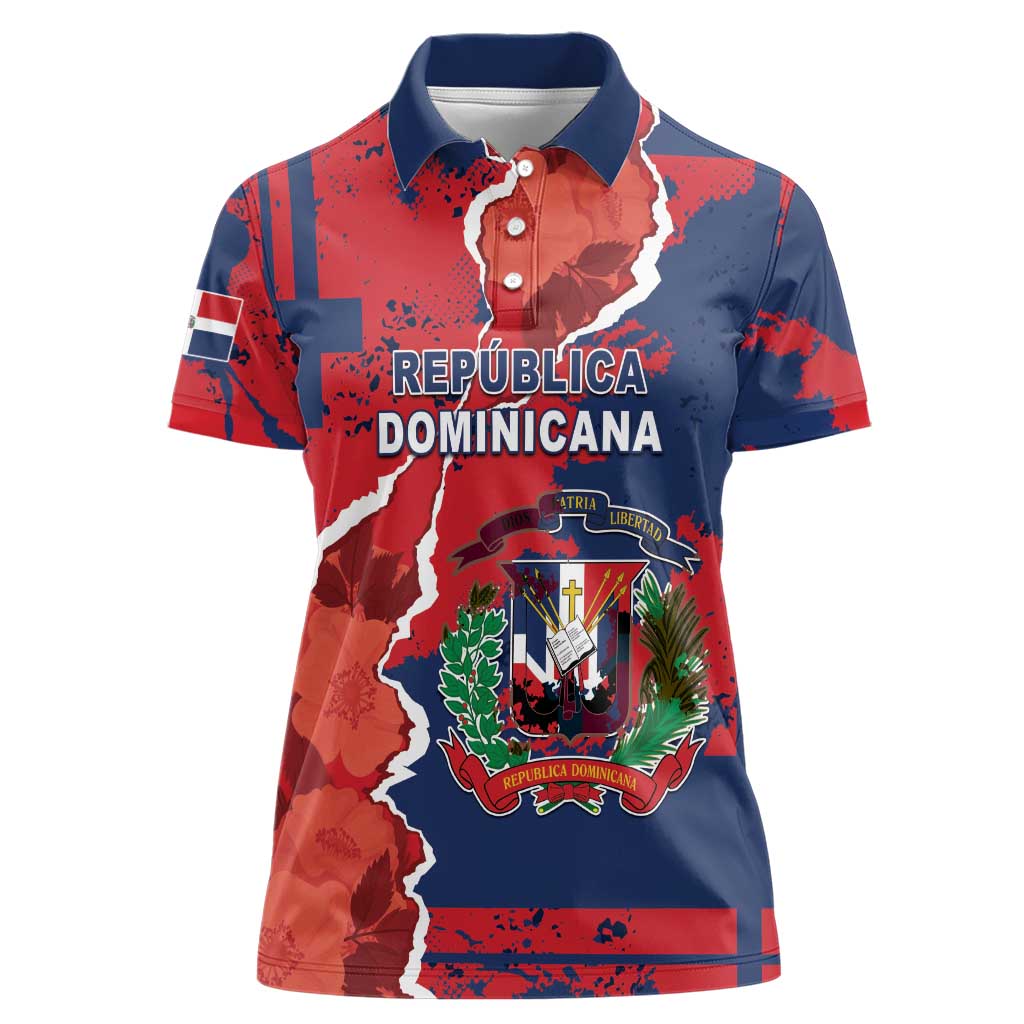 Personalized Dominican Republic Women Polo Shirt Bayahibe Rose Unique Style