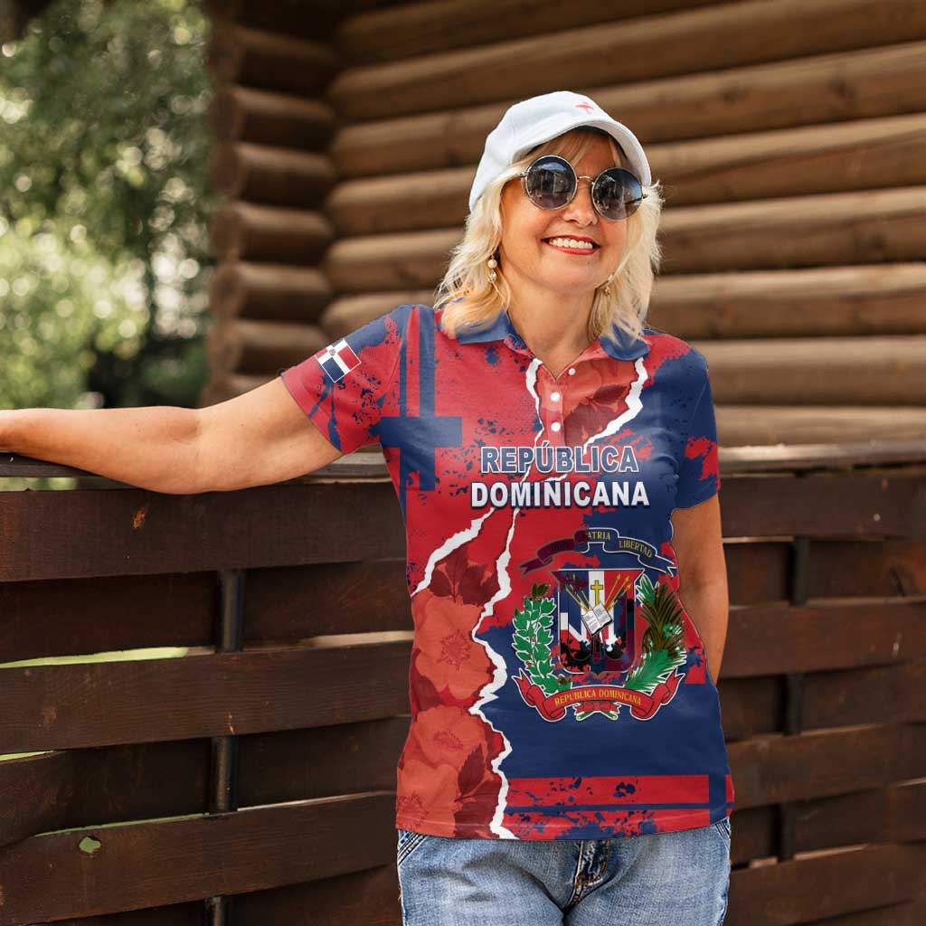 Personalized Dominican Republic Women Polo Shirt Bayahibe Rose Unique Style