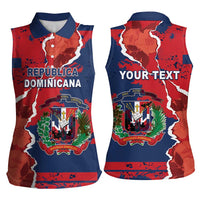 Personalized Dominican Republic Women Sleeveless Polo Shirt Bayahibe Rose Unique Style