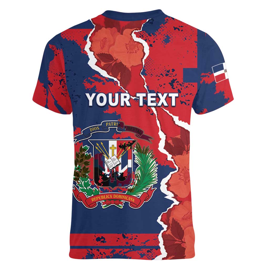 Personalized Dominican Republic Women V-Neck T-Shirt Bayahibe Rose Unique Style