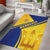 Barbados Gold Trident Area Rug With Coat Of Arms