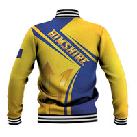 Barbados Gold Trident Baseball Jacket With Coat Of Arms