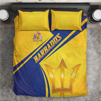 Barbados Gold Trident Bedding Set With Coat Of Arms