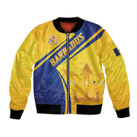 Barbados Gold Trident Bomber Jacket With Coat Of Arms