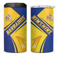Barbados Gold Trident 4 in 1 Can Cooler Tumbler With Coat Of Arms