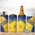 Barbados Gold Trident 4 in 1 Can Cooler Tumbler With Coat Of Arms