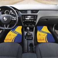 Barbados Gold Trident Car Mats With Coat Of Arms