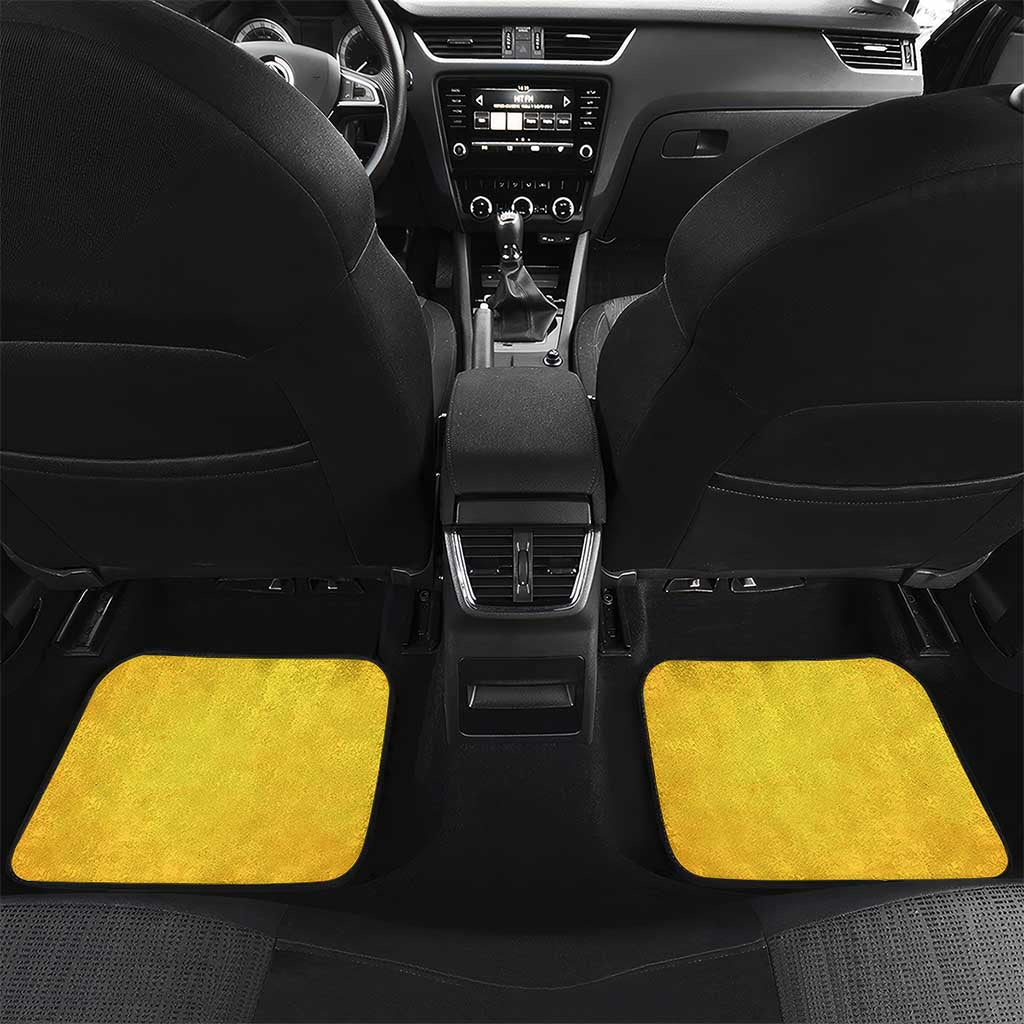 Barbados Gold Trident Car Mats With Coat Of Arms