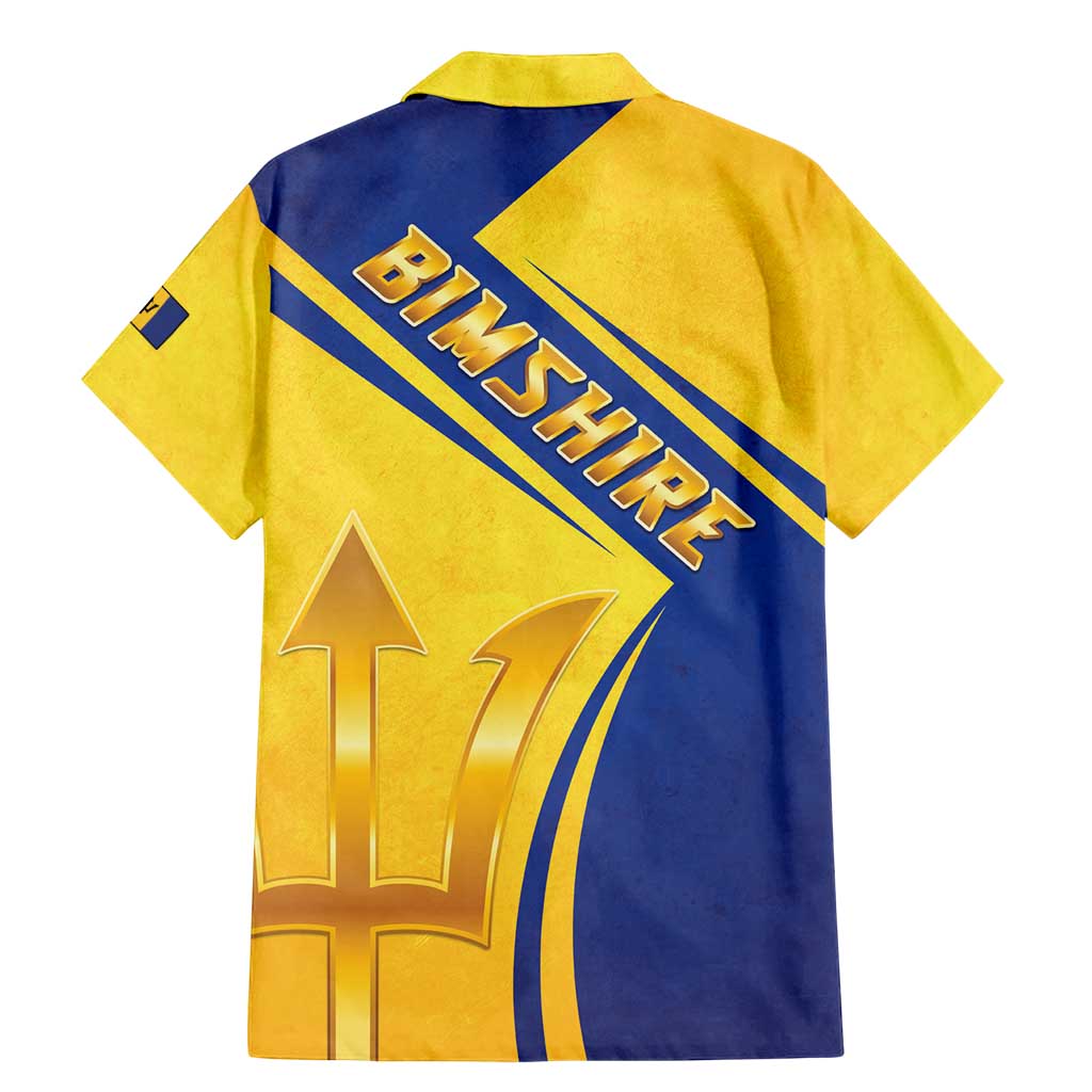 Barbados Gold Trident Family Matching Mermaid Dress and Hawaiian Shirt With Coat Of Arms